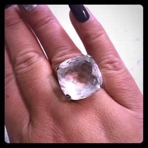 Swarovski silver crystal ring